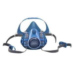 Udyogi Res-Protek 9000 Silicone Blue Half Face Mask for Twin Filters, Size: Medium