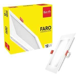 FYBROS Faro 12W Polycarbonate Natural White Square LED Panel Light, FLS5082A