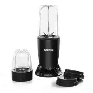 Borosil 400W Black Portable Juicer Mixer Grinder with 2 Jar, PB31