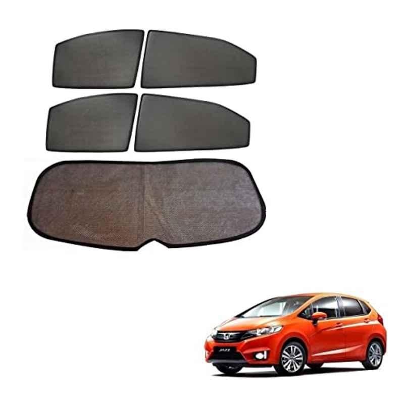 Kozdiko 5 Pcs Mesh Black Fixed Window & Rear Sun Shades Set for Honda New Jazz
