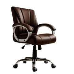 Zidle Alpha Faux Leather Brown Medium Back Ergonomic Chair