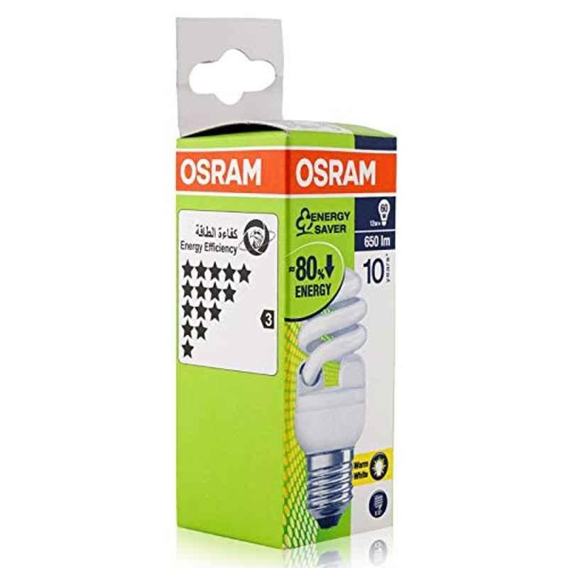 Osram Duluxstar 12W Warm White Mini Twist CFL Bulb, OESMTWIST/12W/W/W/SP