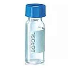 Borosil 2ml Silicone Clear Screw Vial & Cap Kit, VC02C109PBS114 (Pack of 100)