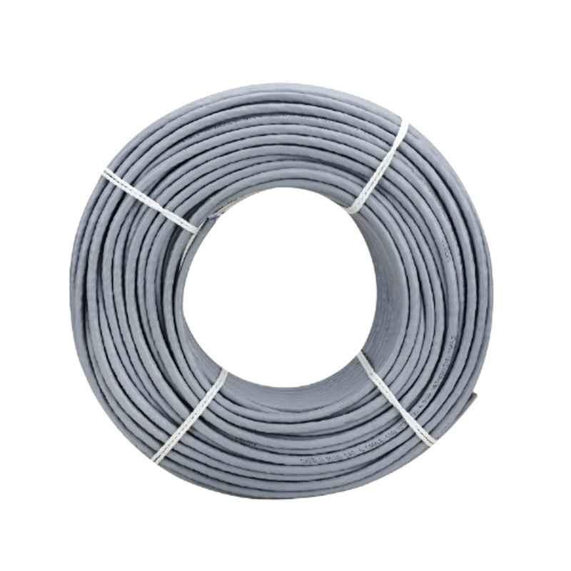 Shield Plus 24 AWG PVC Grey Indoor CAT-6 UTP CCTV Cable, Length: 90 Yards (pack of 2)