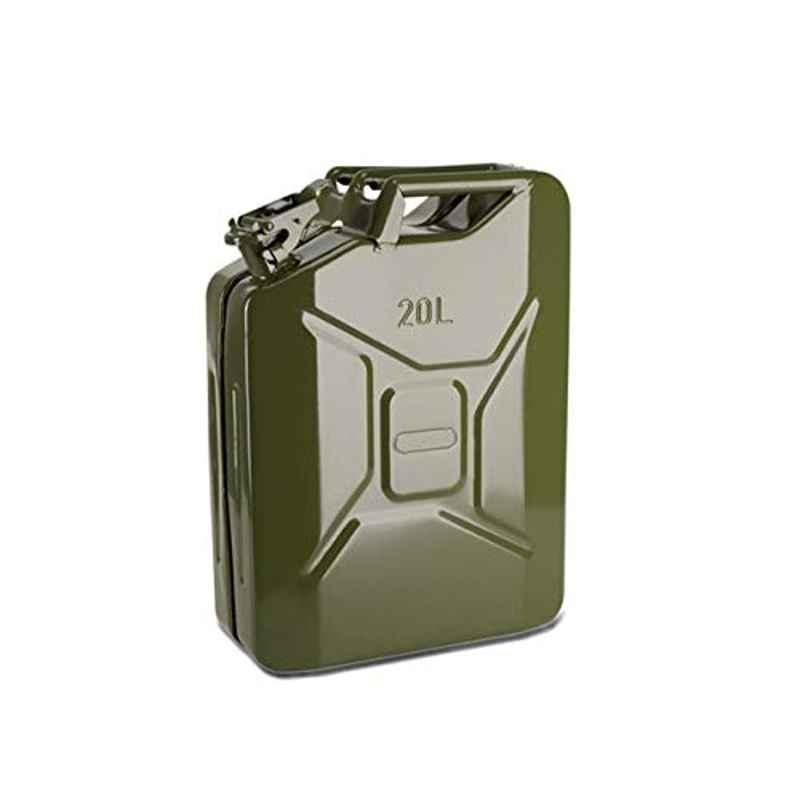 M-Can Jerry Can 20L (Metal) Green Color With Nozzle For Fuel/Water