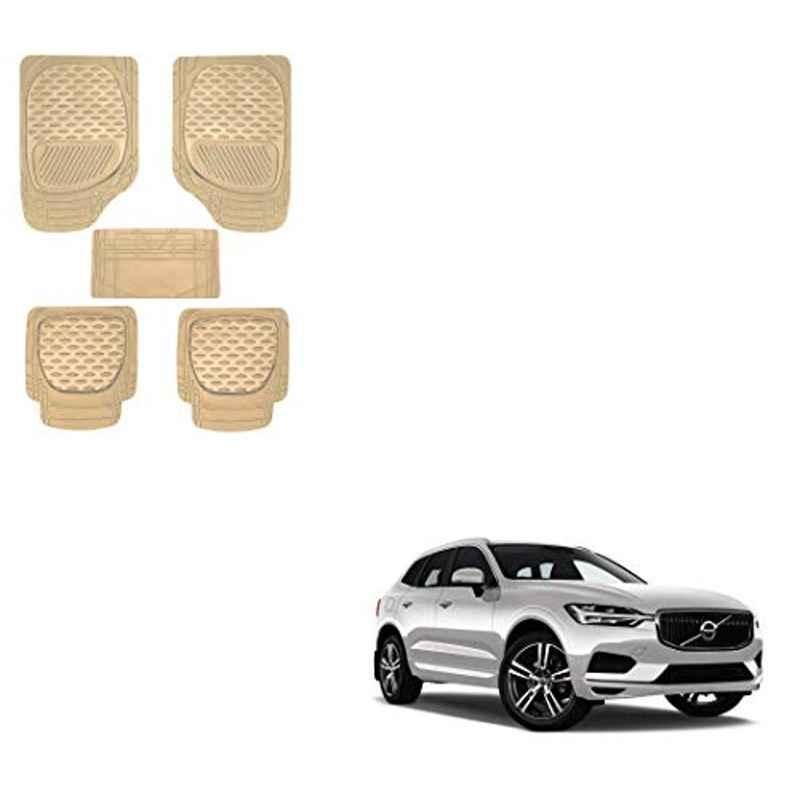 Kozdiko 6255 5 Pcs Rubber & PVC Beige Car Foot Mat Set for Volvo XC60