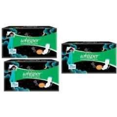 Whisper 10 Pcs White Cotton Disposable Sanitary Pad Packet, Size: Regular (Pack of 3)