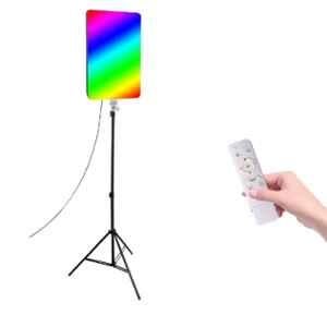 Gift Max 19 inch 3200-5700K RGB LED Video Panel Light with 7ft Stand, USB Cable & Wireless Remote Control, EH-9BX1-BUBI