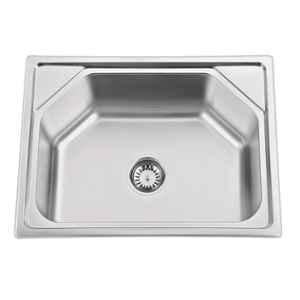 Happy Homes 24x18x9 inch Stainless Steel Silver Rectangular Single Bowl Vessel Sink