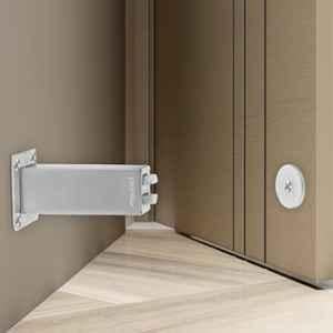 Plantex Stainless Steel Wall-Mounted Magnetic Door Stopper/Door Magnets to Hold Door/Doors Catcher for Wooden Door/Stops for Doors Matte Silver