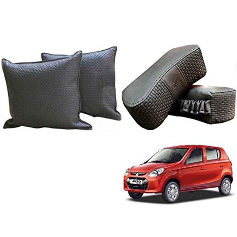 Kozdiko One Pair Grey Neck Rest & One Pair Cushion Combo for Maruti Suzuki Alto 800