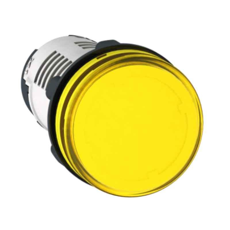 Schneider Harmony 24 VAC/DC Plastic Yellow Integral LED Monolithic Pilot Light, XB7EV05BP
