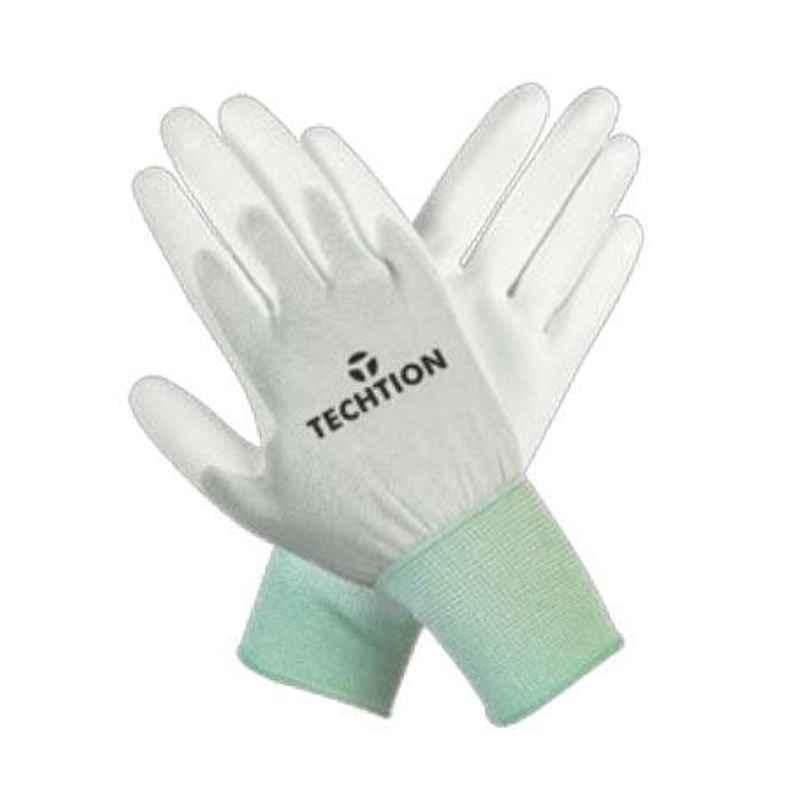 Techtion Aerolite Multipro 13 Gauge Nylon shell with Soft Touch PU Palm Coating Safety Gloves, Size: M