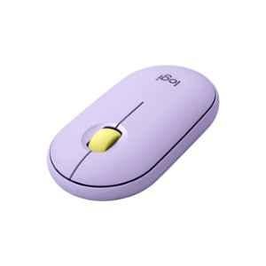 Logitech Pebble M350 Lavender Lemonade Slim Wireless Computer Mouse with Bluetooth or 2.4 GHz Receiver & Quiet Click