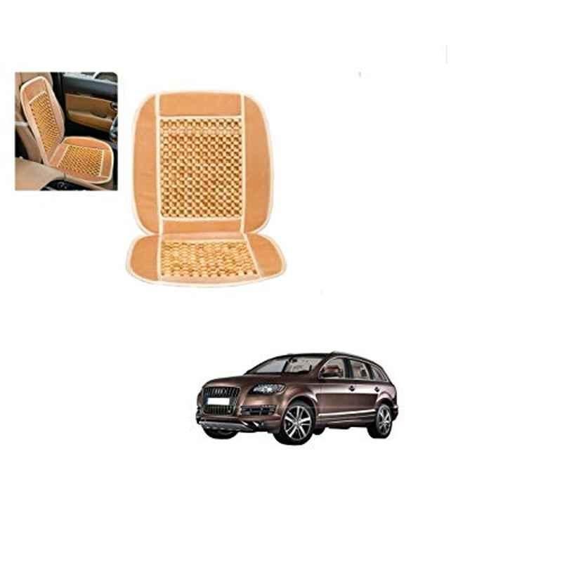 Kozdiko Wooden Bead Seat with Beige Velvet Border for Audi Q7