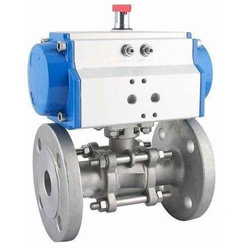 Techno 1-1/4 inch Actuator with Carbon Steel FLange Ball Valve Set, ATDN32-3014