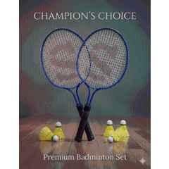 STYRKR Iron Multicolour Double Badminton Racquet Kit with Shuttle