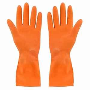 Gripwell 10 Inch Rubber Chemical Resistant Off White Hand Gloves (Pack of 10)