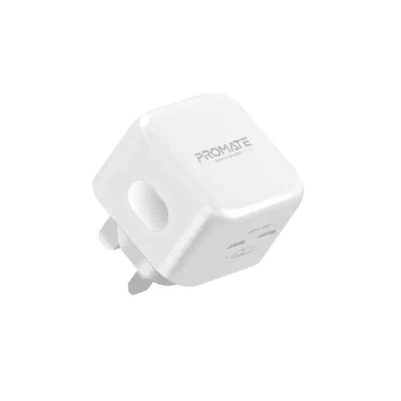 Promate GanPort2-45PD 45W USB-C GaNFast Power Delivery Charging Adapter