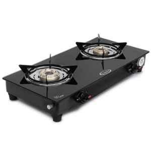 Fogger Nano 2 Burner Manual Ignition Gas Stove with Glass Top, FGN-214-CI