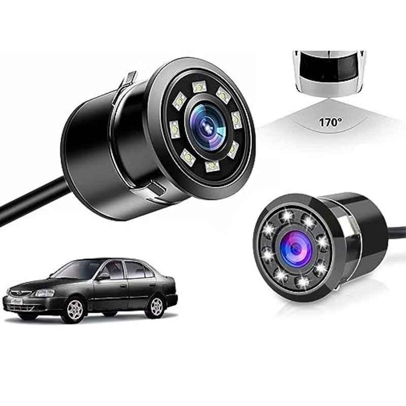 Auto Pearl 8 LED Black Waterproof & Shockproof HD Night Vision Car Reverse Parking Camera for Hyundai Accent