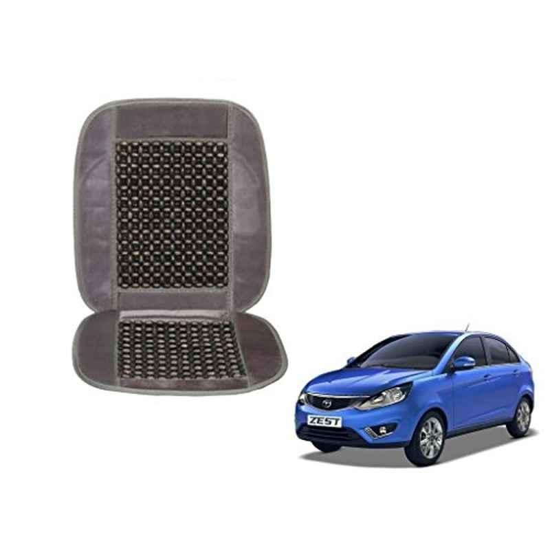 Kozdiko Wooden Beads Car Seat Cushion with Velvet Border for Tata Zest