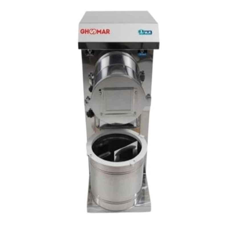 Ghoomar 1HP Stainless Steel Automatic Eco Pulveriser with 4 Blade Beater & Mirror Finish for Masala Spices, Grains, Grinding