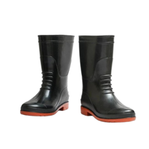 Hillson Breaker PVC Steel Toe Black & Red Safety Gumboots, Size: 7