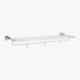 Kerovit 18 inch Silver Chrome Finish Square Range Towel Rack with 3 hooks, KA990011
