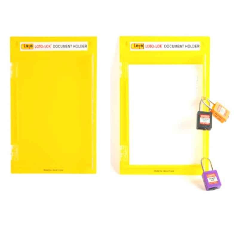 LOTO-LOK 410x260mm Yellow Document Holder, DH-ACY-YELLOW