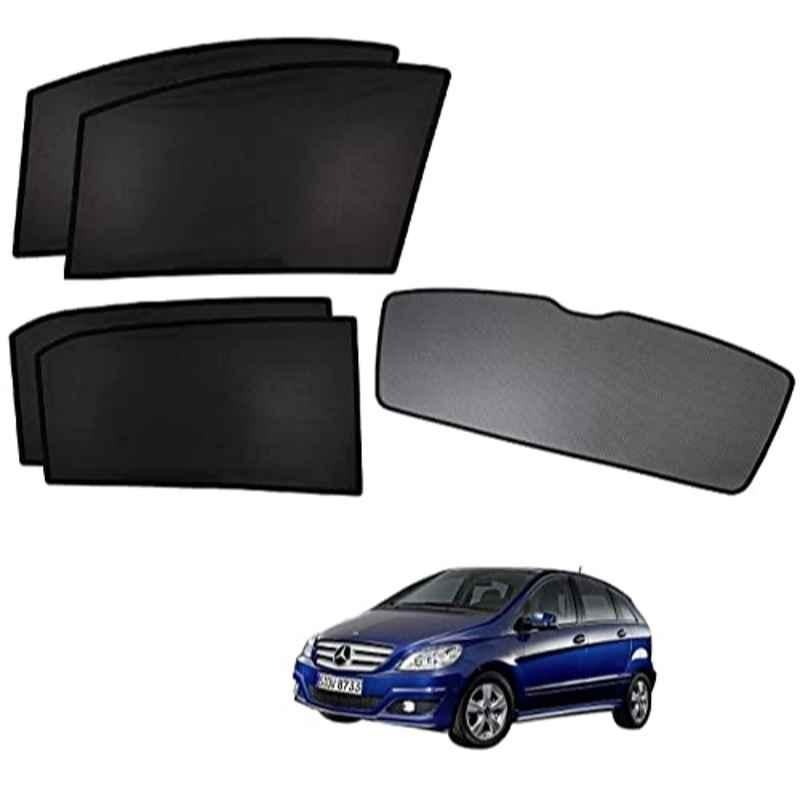 Kozdiko 5 Pcs Polyester Black Non Magnetic Window & Rear Sun Shades Set for Mercedes Benz B-Class Electric