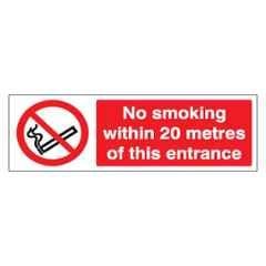 SUNSIGNS 300x400mm Vinyl & ACP Sheet No Smoking within 20 Metres of this Entrance Signage, SS0210VNLM3HPIFAK