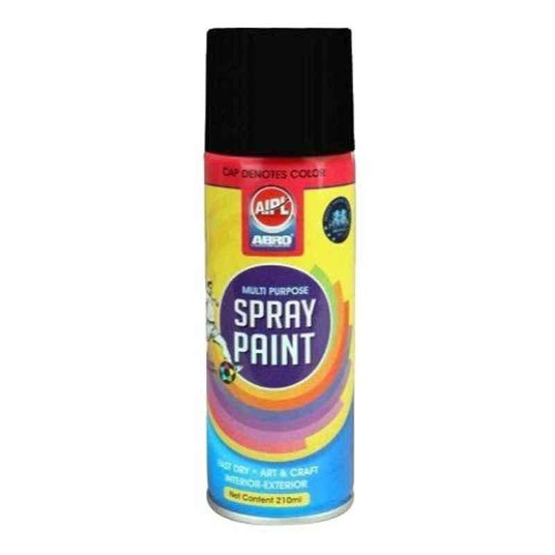 Abro SP-39-210 210ml Multipurpose Gloss Black Colour Spray Paint for Car & Bike