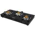 Fogger Smart 3 Burner Automatic Ignition Gas Stove with Glass Top, FHYD-304
