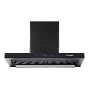 Faber Cygnus 1400m3/hr 90cm Black Heat Autoclean Wall Mounting Chimney, 325.0698.592