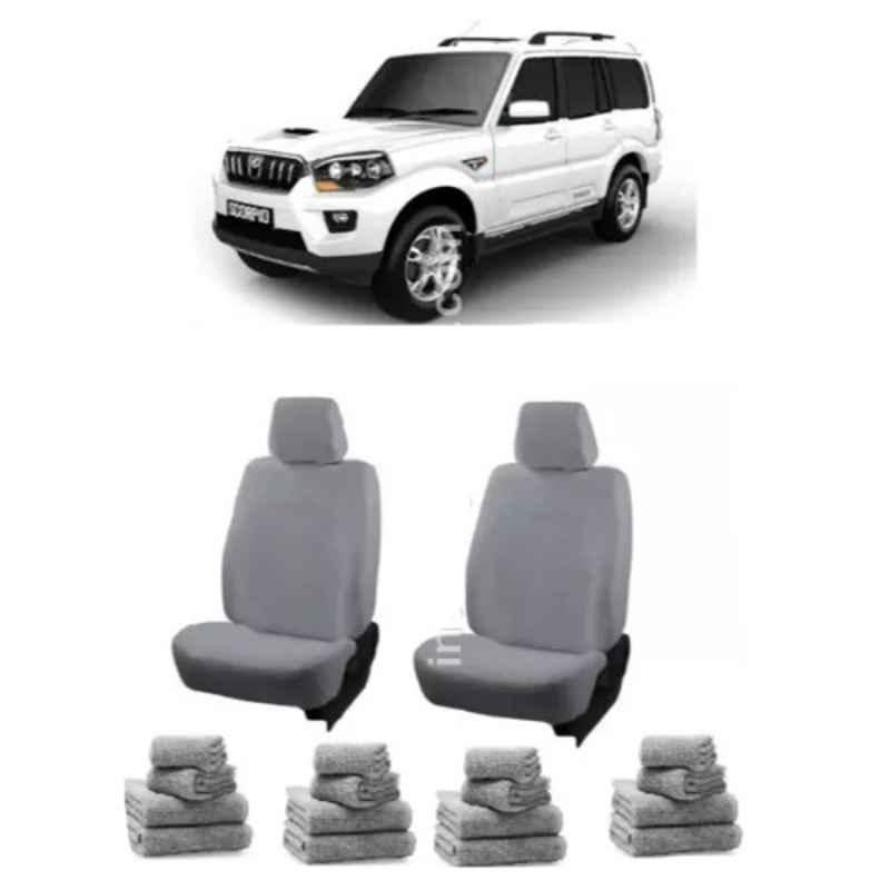 Buy Oscar Grey Aut-Sn-4200 Towel Pcs\\Set Mahindra Scorpio Car