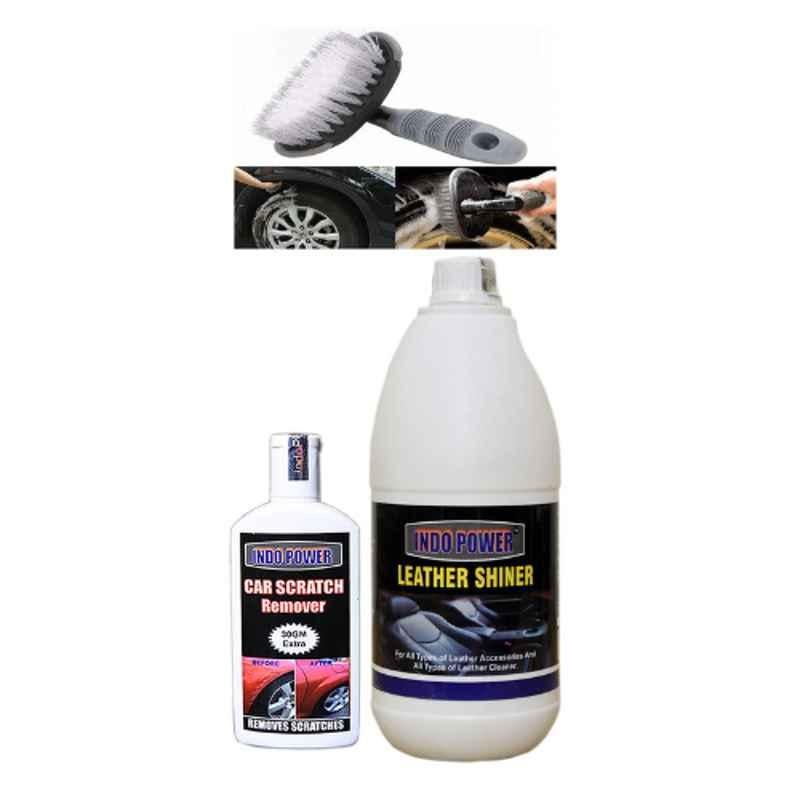 Indopower Ff1027 Leather Shiner, Scratch Remover, All Tyre Cleaning Brush Kit, AHh1031-picture-48
