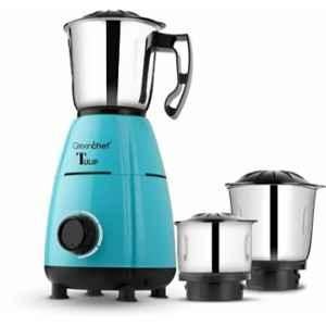 Greenchef Tulip 600W Blue ABS Mixer Grinder with 3 Stainless Steel Jars