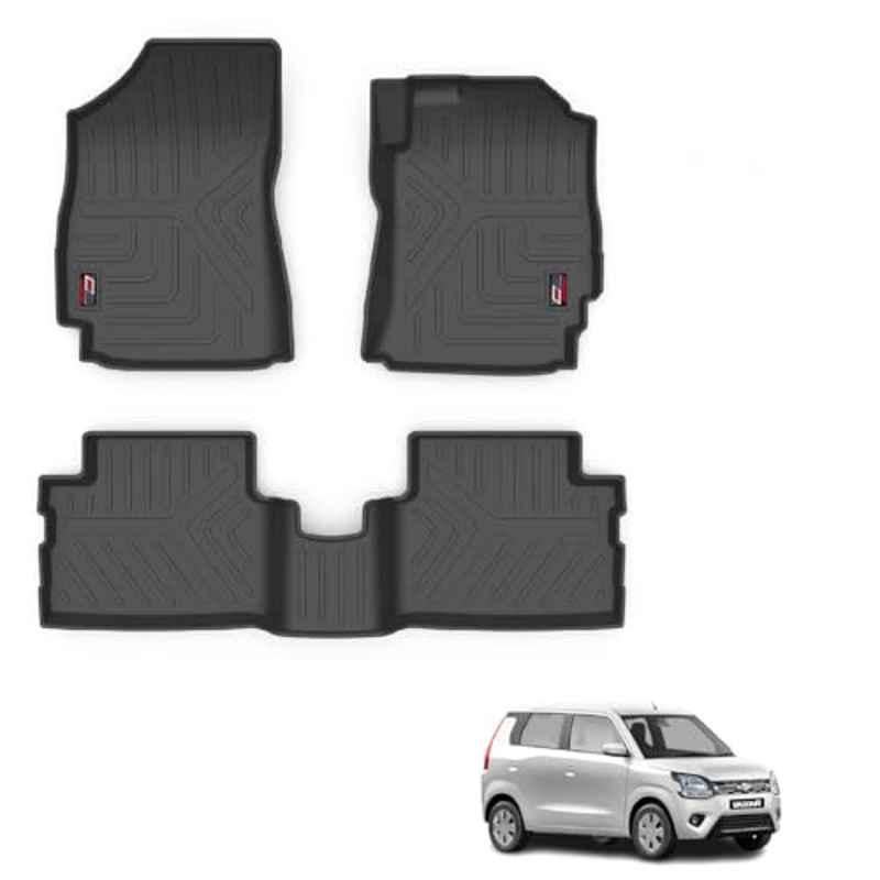 Kozdiko Thermoplastic Polyolefins 3D Life Long Car Floor Mat Set for Maruti Suzuki Wagonr 4019-Present