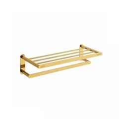 Cera Curve Brass French Gold Wall Mount Towel Rack 600mm, F5011101FG