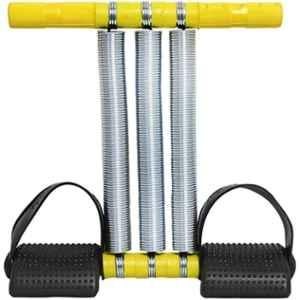 Shopeleven 150kg Stainless Steel & Plastic Yellow Triple Spring Tummy Trimmer