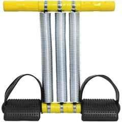 Shopeleven 150kg Stainless Steel & Plastic Yellow Triple Spring Tummy Trimmer
