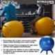 Strauss 26x24x12cm Rubber Round Blue Anti-Burst Gym Ball with Foot Pump, ST-1484