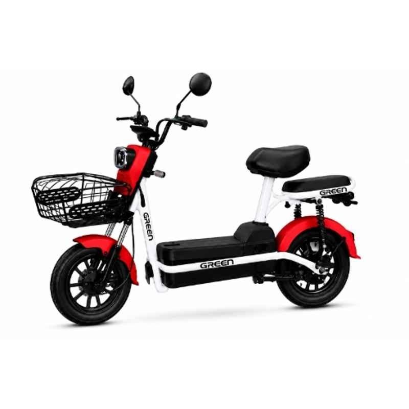 Green Spark 25kmph 250W 48V Red Low Speed Electric Scooter with Portable Charger, Running Range: 80km in 1 Charge