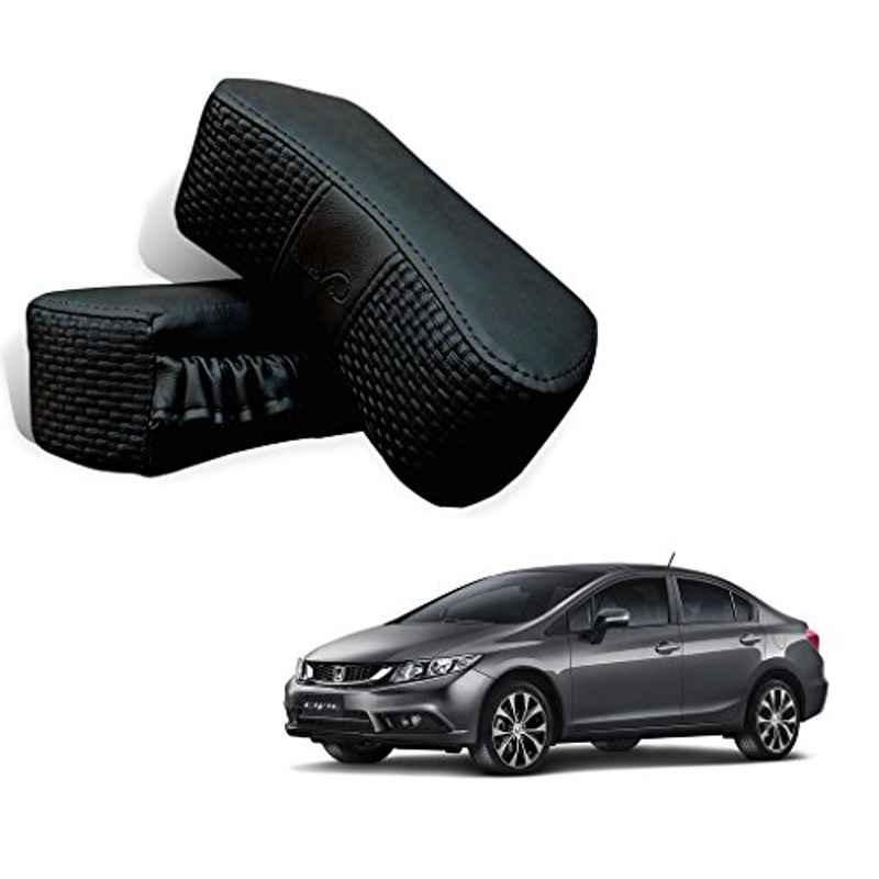 Kozdiko 2 Pcs Memory Foam Black Car Vastra Neck Rest Cushion Set for Honda Civic, koz_5297