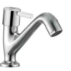 Cliquin Desire Florentine Brass Chrome Silver Deck Mounted Pillar Cock Faucet