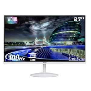 Acer SA272U E 27 inch White WQHD IPS Panel Ultra Slim Backlight LED LCD Monitor with 100Hz Refresh Rate/1 MS VRB/AMD Free Sync/2xHDMI/1xDP/Eye Care & Stereo Speakers, UM.HS2SI.E02