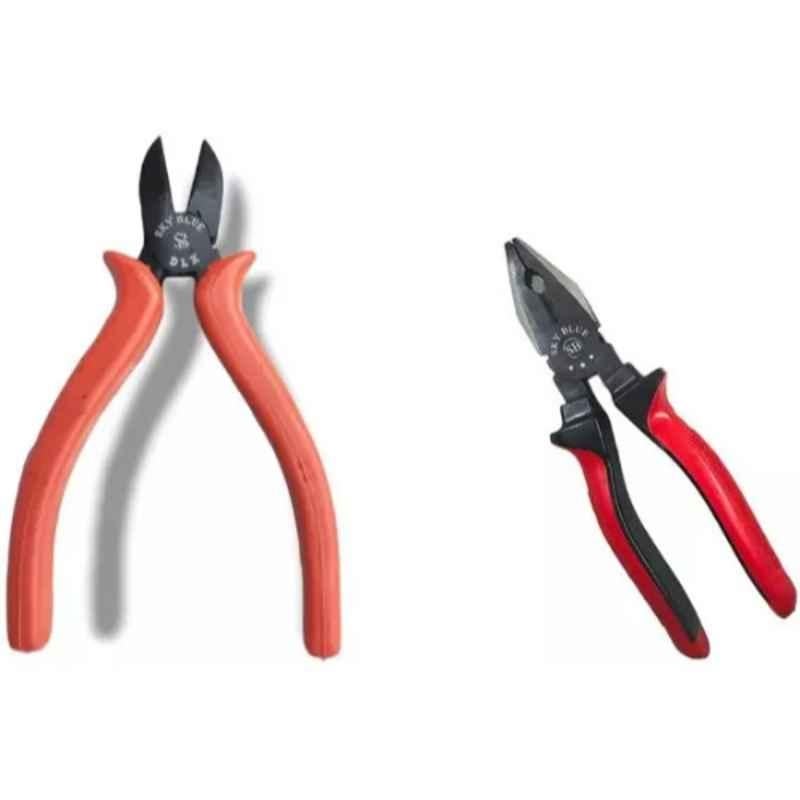 Sky Blue 2 Pcs 7.8 inch Lineman Plier Combo, SBE_PLIER_COMBO_MOD_00799