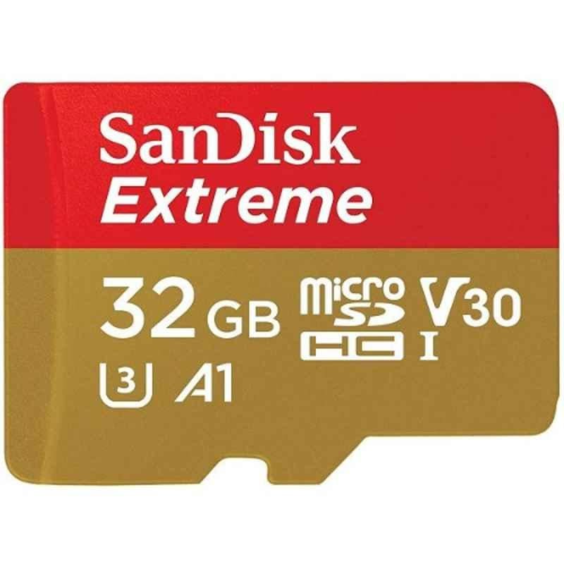 SanDisk Extreme 32GB Micro SDHC Class 10 Memory Card with SD Adapter, SDSQXAF-032G-GN6MA