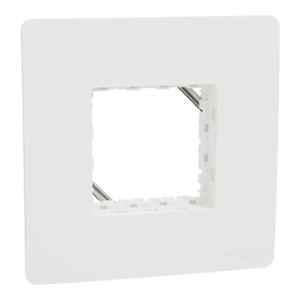 Schneider Electric Miluz ZeTa Polycarbonate 2 Module White Grid & Cover Frame, MZCP2M_WH